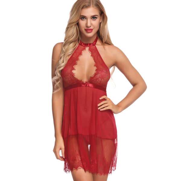 Soft and elegant women’s keyhole back babydoll, combining comfort with sophistication for a luxurious sleepwear option.